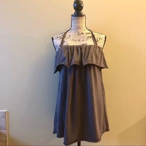 CAbi halter ruffled tunic top